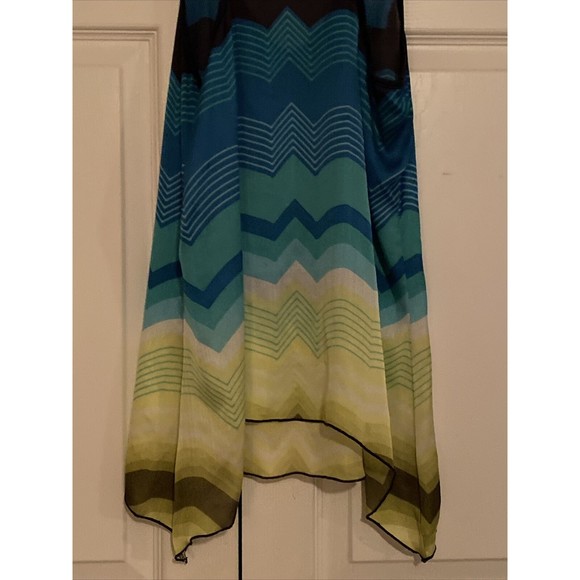 HeartSoul HS Asymmetrical Boho Crochet Sleeveless Blouse Striped M Medium - Picture 8 of 10